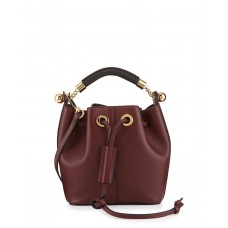Sac seau Chloé Gala petit modèle en cuir bordeaux