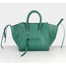 Sacs Boston en cuir de vachette vert foncé Céline