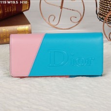 Portefeuille à rabat Christian Dior multicolore bleu ciel/rose 119 Portefeuille à rabat Christian Dior multicolore bleu ciel/rose 119
