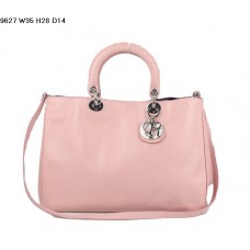 Sac Dior Diorissimo en cuir nappa rose (fermoirs argentés) 9627