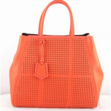 Fendi 2Jours Sac Clinch Bolt en cuir saffiiano orange Fendi 2Jours Sac Clinch Bolt en cuir saffiiano orange