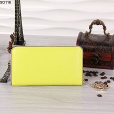 Portefeuille zippé jaune citron Christian Dior 116