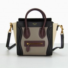 Sac cabas Céline petit modèle gris, noir et blanc