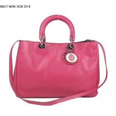 Sac Dior Diorissimo en cuir nappa pêche (fermoirs argentés) 9627