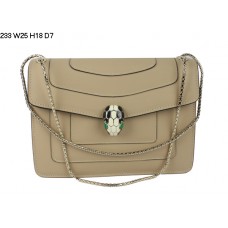 Sac bandoulière Bvlgari Serpenti GM en cuir de veau abricot 233