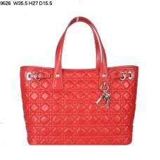 Sac bandoulière Dior Panarea grand format en cuir d'agneau rouge (fermoir doré) 9626