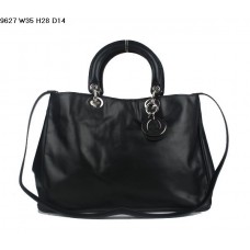 Sac Dior Diorissimo en cuir nappa noir (fermoirs argentés) 9627