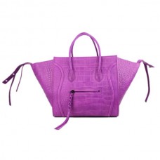Sacs Celine Boston violets en cuir croco Sacs Celine Boston violets en cuir croco