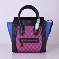 Sac cabas Celine moyen à motif pied-de-poule noir