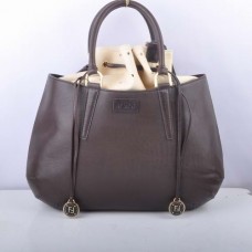Sac Fendi B Fab Coffee en cuir de daim, grand modèle à poignée supérieure