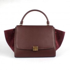 Sacs Céline Classic en cuir marron café