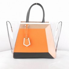 Sac Fendi 2Jours orange en PVC transparent