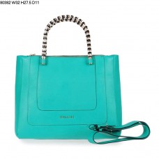 Sac à main Bvlgari Serpenti en cuir de veau vert clair 80382 Sac à main Bvlgari Serpenti en cuir de veau vert clair 80382