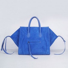 Sacs Boston en daim bleu Céline
