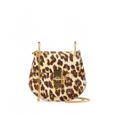 Sac bandoulière mini Chloe Drew léopard