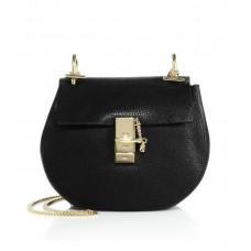 Sac bandoulière Chloe Drew petit modèle en cuir noir