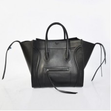Sacs Boston en cuir de vachette noir Céline