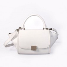 Sac trapèze Céline petit modèle en cuir blanc