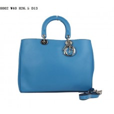 Sac Dior Diorissimo Jumbo Cuir Nappa Bleu (Matériel Argenté) 8002