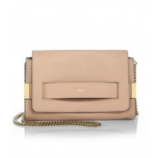 Pochette Chloé Elle moyenne avec chaîne couleur nude