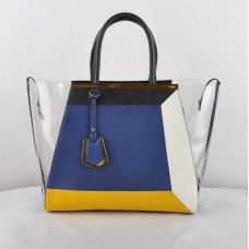 Sac Fendi 2Jours bleu transparent en PVC