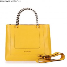 Sac à main Bvlgari Serpenti en cuir de veau jaune 80382