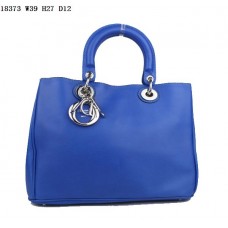 Sac Dior Diorissimo Jumbo Cuir Nappa Bleu Saphir (Matériel Argenté) 18373