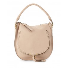 Sac hobo en cuir Chloé Marcie beige nude