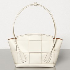 Bottega Veneta Sac Arco 33 Intrecciato En Cuir De Veau Blanc