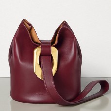 Sac Bottega Veneta Drop en cuir nappa bordeaux