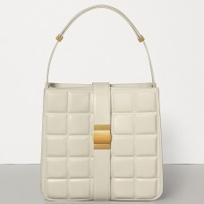 Sac Bottega Veneta Marie matelassé en veau blanc