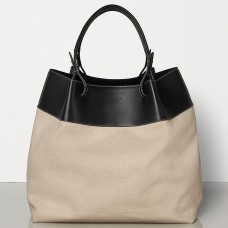 Sac cabas Bottega Veneta Quad en lin et cuir de veau