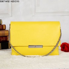 Sac bandoulière Celine Blade Flap en cuir de veau jaune citron 5367