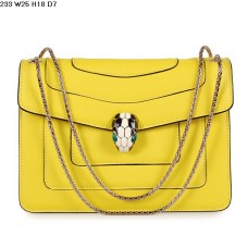 Sac Bvlgari Serpenti GM en cuir de veau jaune Sac Bvlgari Serpenti GM en cuir de veau jaune