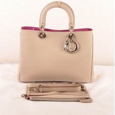 Sac Dior Diorissimo moyen en cuir beige original (fermoir doré) 603