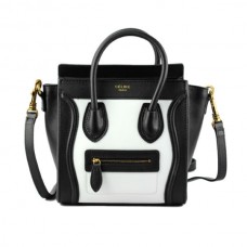 Sac cabas Céline petit format noir et blanc