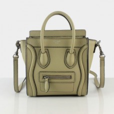 Sac cabas Céline petit modèle en cuir beige et gris