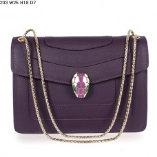 Sac Bvlgari Serpenti GM en cuir de veau violet Sac Bvlgari Serpenti GM en cuir de veau violet