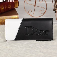 Portefeuille à rabat Christian Dior multicolore noir et blanc 119 Portefeuille à rabat Christian Dior multicolore noir et blanc 119