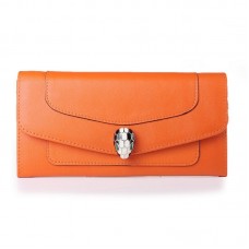 Portefeuille en cuir Bvlgari Serpenti Original Orange 201302