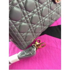 Réplique Dior Lady Default en cuir gris