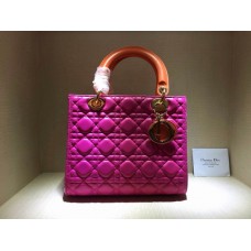 Réplique de sac cabas Dior Lady en agneau rouge Réplique de sac cabas Dior Lady en agneau rouge