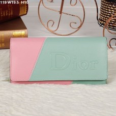 Portefeuille à rabat Christian Dior multicolore vert clair/rose clair 119 Portefeuille à rabat Christian Dior multicolore vert clair/rose clair 119
