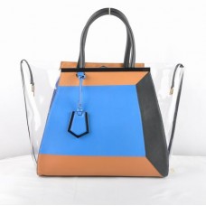 Sac Fendi 2Jours bleu transparent en PVC