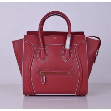 Sac cabas Céline grand format rouge et bleu 30 cm