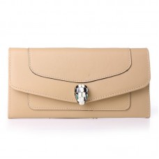 Portefeuille en cuir Bvlgari Serpenti Original Abricot 201302 Portefeuille en cuir Bvlgari Serpenti Original Abricot 201302
