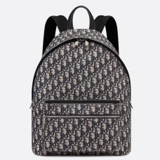 Sac à dos Dior en toile noire oblique