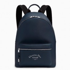 Sac à dos Dior Rider en cuir de veau bleu marine