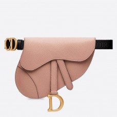 Sac banane Dior Saddle en cuir de veau grainé poudré