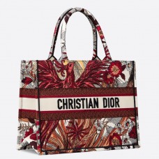 Sac cabas Dior petit format en toile Phoenix rouge Sac cabas Dior petit format en toile Phoenix rouge